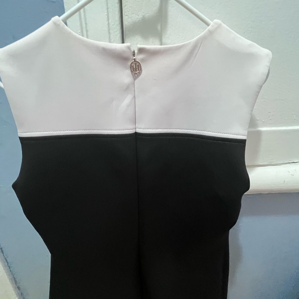 Tommy Hilfiger Black and White Asymmetrical Dress